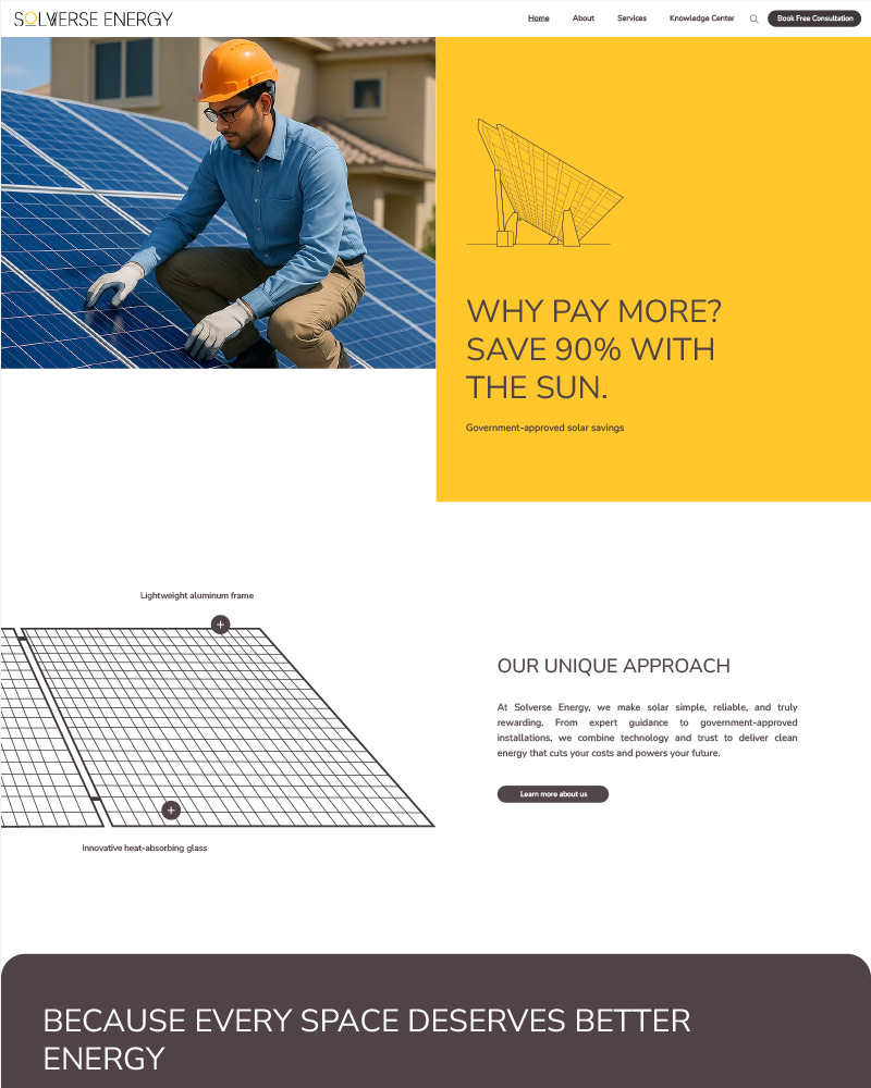 Website Design supporting example